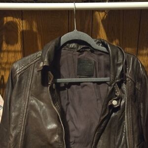 Abercrombie & Fitch Dark Brown Leather Jacket